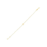 14k Yellow Gold Star of David Bracelet