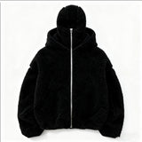 Double-hooded Cardigan Fleece Thermal Sweatshirt