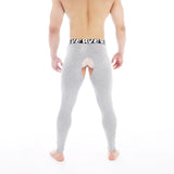 Men's Slim-fit Thermal Underwear Sexy Open-end Breathable Off-free Bottoming Long Pants