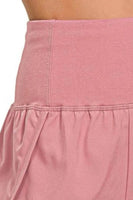 Zenana High Waisted Zippered Back Pocket Running Shorts