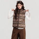 Retro Stand-collar Lamb Wool Vest Women's Cardigan Jacket For Autumn And Winter Layering