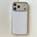 Polka Dot Pattern Silver Plated Phone Case