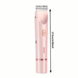 Women’s 2-in-1 Bikini & Facial USB Rechargeable Electric Razor for Wet/Dry Use