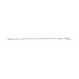 10K White and Yellow Gold 1.00 Cttw Diamond Oval Shaped Cluster Link  Bracelet (I-J Color, SI2-I1 Clarity) - 7" Inches