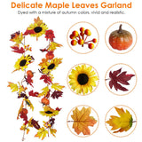 5.6ft Artificial Maple Leaf Garland Hanging Plant Vine