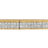 14K Yellow Gold Princess Cut Diamond Banded Bracelet (1.00 cttw, G-H Color, VS1-VS2 Clarity)