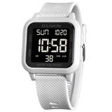 zolohoni Square Mens Digital Watch Big Numbers Dial Large Face Waterproof LED Watches with Alarm Date Stopwatch