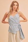 Aemi + Co Ditsy Floral Surplice Adjustable Straps Cami