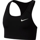 Nike Womens Medium Support Non Padded Sports Bra with Band Black/Black/(White) X-Small