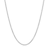 14k White Gold Round Cable Link Chain 1.5mm
