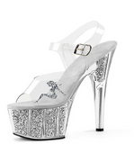 15cm High Heel Waterproof Platform Sandals for Women