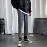 Men's Dress Pants Men's Cropped Slim-fit Casual