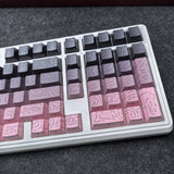 Black Rose Contour Line Two-color Crack Luminous Key Cap