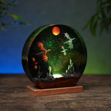 Resin Lamp Ice Dragon And Fire Dragon Personalized Epoxy