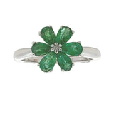 1.14ct Emerald Zircon Ring Sterling Silver