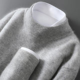 Men's Casual Loose-Fitting Cashmere Base-Layer Sweater