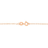 AGS Certified 10K Rose Gold 1/5 Cttw Bezel Set Round Diamond Solitaire 16-18" Adjustable Pendant Necklace (H-I Color, VS1-VS2 Clarity)