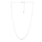 Adjustable Cable Chain in 14k White Gold (1.0mm)