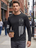 Mens Outdoor Casual Sporty Crew-neck Long-sleeve
