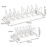 Household Multi-Functional Pot Lid Rack, Punch-Free, Extendable Storage And Draining Combo For Pots And Bowls