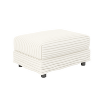 104.3 ' Plush Corduroy 4-Seat Sofa, Modern Comfy Upholstered Sofa Cloud Couch, Deep Seat Couches with Soft Pillows and 2 Ottomans, Convertible Sofa Lounge Chair, for Living Room,Apartment,Office,Beige