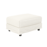 104.3 ' Plush Corduroy 4-Seat Sofa, Modern Comfy Upholstered Sofa Cloud Couch, Deep Seat Couches with Soft Pillows and 2 Ottomans, Convertible Sofa Lounge Chair, for Living Room,Apartment,Office,Beige
