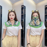 Female Printed Breathable Eye Corner Protection Summer Sunscreen Mask