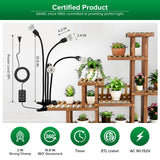 LED Grow Lights For Indoor PlantsTime Set 600W Full Spectrum Gooseneck Clip Plant Grow Light Plant Light With Timer