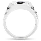 1.53 Carat Genuine Black Diamond .925 Sterling Silver Ring