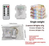 Waterproof Bedroom Remote Control New Year Light Outdoor Battery Box Light Curtain Holiday Wedding Hook Color Lighting Chain