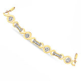 14K Yellow Gold Plated .925 Sterling Silver Channel Set Diamond Accent Twist 4â€-10â€ Adjustable Bolo Bracelet (I-J Color, I3 Clarity)