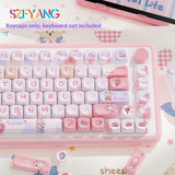 Sweet Cotton Candy Original Key Cap Personality Fit Mechanical Keyboard