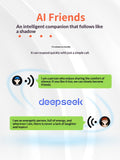AI Smart Bluetooth Headphones D55PRO With Deepseek Model For Simultaneous Translation