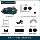Helmet Bluetooth Headset Cycling Gear Waterproof Noise-Canceling High-Fidelity Sound
