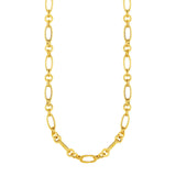14k Yellow Gold Twisted and Polished Link Necklace
