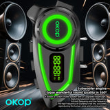 KP-290 Wholesale Cross-Border Motorcycle Helmet Bluetooth Headset Intercom Music Waterproof Noise Cancellation Digital Display Hands Free Calling In Stock