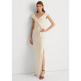 Lauren Ralph Lauren Jersey Off-the-Shoulder Gown, Size 2