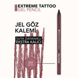 Flormar Extreme Tattoo Very Berry Gel Eyeliner Pencil: Waterproof, Smudge-Proof, & Long-Lasting Intense Purple Eye Definition