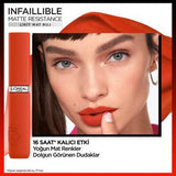 Loreal Paris Infaillible Matte Resistance Liquid Matte Lipstick - Long-Lasting, Transfer-Resistant Formula