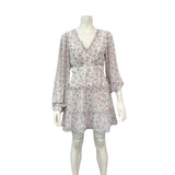 Lulus Womens V-Neck Floral Backless Dress, Large