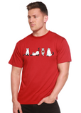 Halloween Cats Men's Bamboo Viscose/Organic Cotton Short Sleeve Graphic T-Shirt