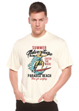 Catch The Wave Men's Bamboo Viscose/Organic Cotton Short Sleeve Graphic T-Shirt