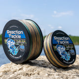 Reaction Tackle X8 Braided Fishing Line - Green Camo 8 Strand