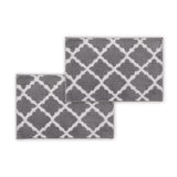 Bibb Home 1-2 Pack Trellis Micro Shag Bath Rugs 17" X 24"