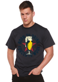 Born to Drink Men's Bamboo Viscose/Organic Cotton Short Sleeve Graphic T-Shirt