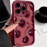 Creative Doodle Cherry Pattern Phone Case