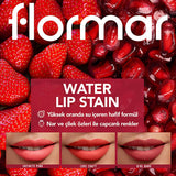 Flormar Water Lip Stain 004 Orange Juice - Long-Lasting Lip and Cheek Tint with Matte Finish