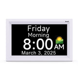 7-inch Digital Electronic Calendar Alarm Clock With Medication Reminder For Seniors