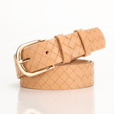 Women's Alloy Pin Buckle Belt Trendy Wild Belt Personality Imitation Weaving
