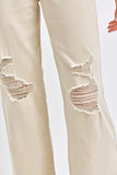 Judy Blue Full Size High Waist Distressed Wide Leg Jeans